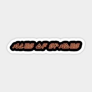 IRON TEXT || ACES OF SPADES Sticker